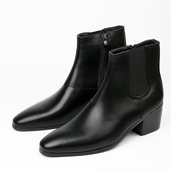 new chelsea boots menshoe fashion high-heels 6cm motorycle ankle boot square toe high-zip casual business wedding dress shoe, Black
new chelsea boots menshoe fashion high-heels 6cm motorycle ankle boot square toe high-zip casual business wedding dress shoe, Black