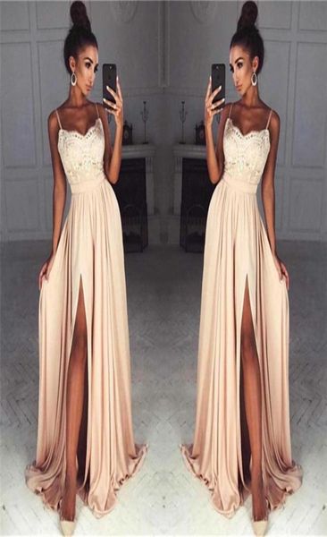 stunning champagne lace chiffon prom dresses front slit spaghetti straps long party evening dress vestidos de fiesta evening 6292665, Black
stunning champagne lace chiffon prom dresses front slit spaghetti straps long party evening dress vestidos de fiesta evening 6292665, Black