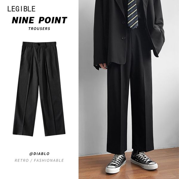 men s pants legible 2023 casual pant men baggy wide leg ankle length elastic waist loose straight trousers 230701, Black
men s pants legible 2023 casual pant men baggy wide leg ankle length elastic waist loose straight trousers 230701, Black