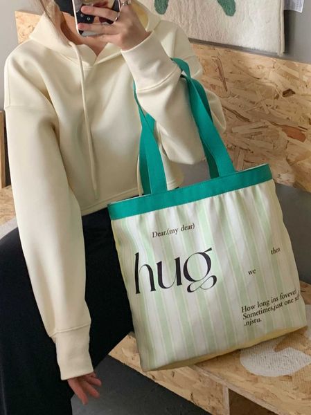 grocery shop small premium french green stripe english work large capacity canvas tote bag
grocery shop small premium french green stripe english work large capacity canvas tote bag