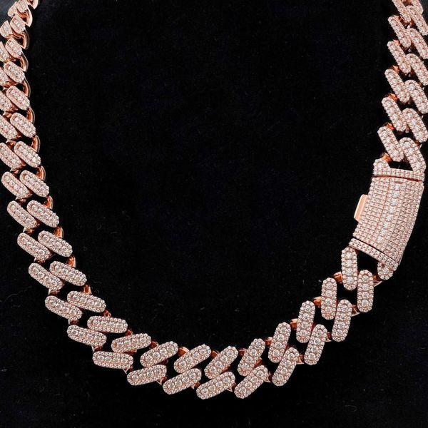 15mm rose gold chains custom hip hop cuban necklace 925 silver vvs moissanite cuban link chain
15mm rose gold chains custom hip hop cuban necklace 925 silver vvs moissanite cuban link chain
