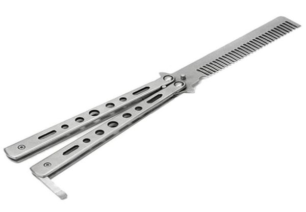 foldable stainless steel comb hair pomade styling butterfly hairdressing knife for beard moustache brushes hairdress1204353, Silver
foldable stainless steel comb hair pomade styling butterfly hairdressing knife for beard moustache brushes hairdress1204353, Silver