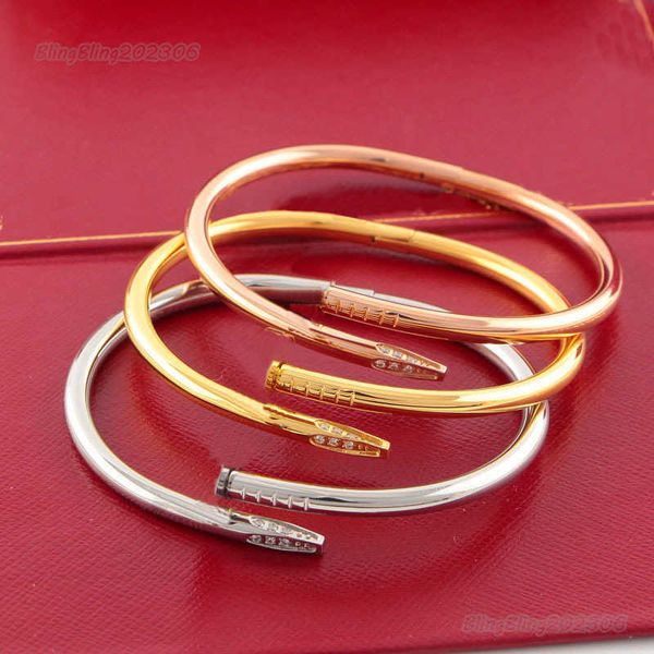 high edition small model slim nail bracelets bangles for women men aaa cubic zirconia 316l titanium steel jewelry designer jewelry luxury de, Black
high edition small model slim nail bracelets bangles for women men aaa cubic zirconia 316l titanium steel jewelry designer jewelry luxury de, Black