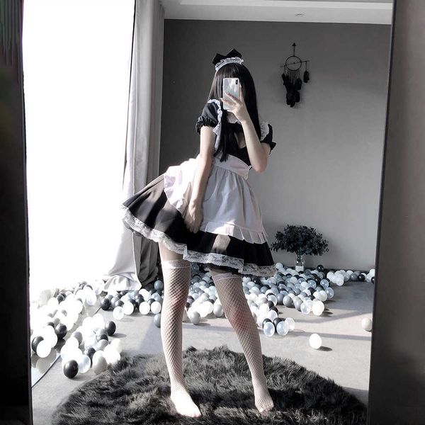 set women maid cosplay anime black white lolita doll collar hollow out lace aline dress with apron halloween costume erotic sethkd230703
set women maid cosplay anime black white lolita doll collar hollow out lace aline dress with apron halloween costume erotic sethkd230703