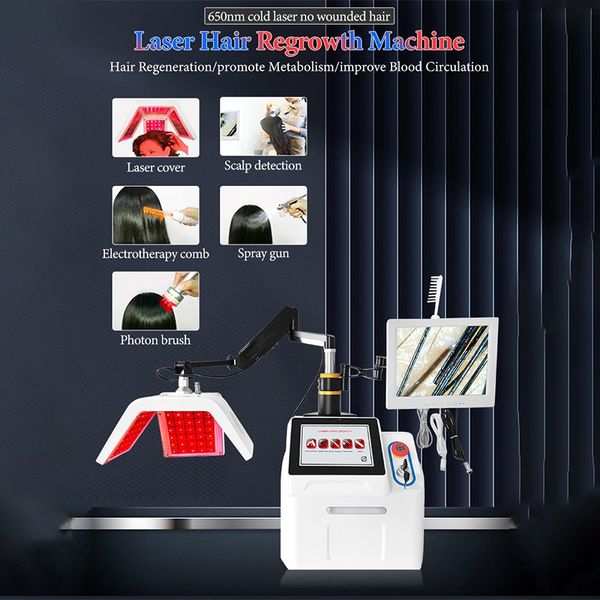 5 in 1 diode laser hair regrowth equipment low-level cold growth led light therapy for proactivated hair follicle fast growth head pntherapy, Black
5 in 1 diode laser hair regrowth equipment low-level cold growth led light therapy for proactivated hair follicle fast growth head pntherapy, Black