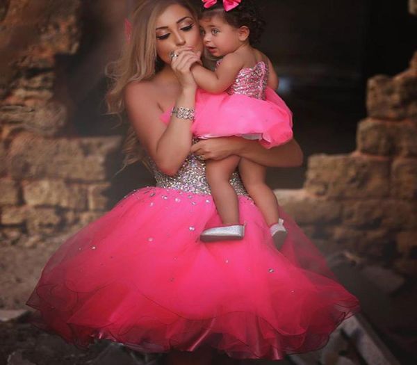 new arrival short pink prom dress with crystal vestido de festa pretty tulle mother daughter dresses fast 7962992, Black
new arrival short pink prom dress with crystal vestido de festa pretty tulle mother daughter dresses fast 7962992, Black
