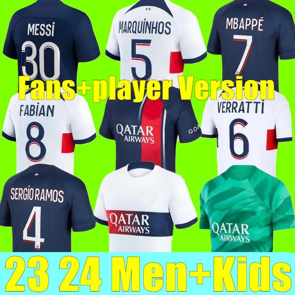 2023 2024 soccer jerseys maillot de foot mbappe hakimi marquinhos verratti football shirt 22 23 24 sergio ramos psgs hommes enfants kids kit, White;black
2023 2024 soccer jerseys maillot de foot mbappe hakimi marquinhos verratti football shirt 22 23 24 sergio ramos psgs hommes enfants kids kit, White;black