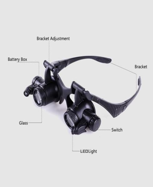 1x glasses type magnifying glass 10x 15x 20x 25x eye jewelry watch repair magnifier glasses with 2 led lights new loupe microscope7820699
1x glasses type magnifying glass 10x 15x 20x 25x eye jewelry watch repair magnifier glasses with 2 led lights new loupe microscope7820699