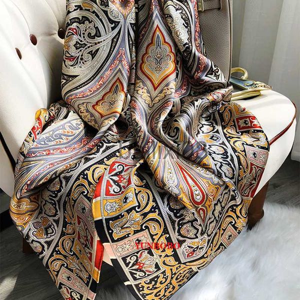 scarves luxury brand autumn and winter women new style fashion color matching print silk scarf lady popular headcloth beh shawl j230703, Blue;gray
scarves luxury brand autumn and winter women new style fashion color matching print silk scarf lady popular headcloth beh shawl j230703, Blue;gray
