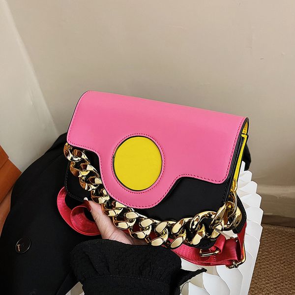 women shoulder bags fashion pu leather handbags flap bag thick chain decor two-tone brand designer messenger bag evening purse removable str
women shoulder bags fashion pu leather handbags flap bag thick chain decor two-tone brand designer messenger bag evening purse removable str