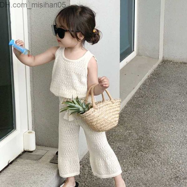 clothing sets clothing sets girl s 2023 summer korean thin knitted girl set children hollow breathable vest wide leg pants two piece suit z2, White
clothing sets clothing sets girl s 2023 summer korean thin knitted girl set children hollow breathable vest wide leg pants two piece suit z2, White