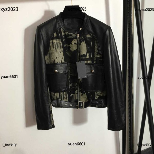 designer women coat fashion denim stitching design leather jacket size s-xxl belt waist retraction leather overcoat, Black
designer women coat fashion denim stitching design leather jacket size s-xxl belt waist retraction leather overcoat, Black