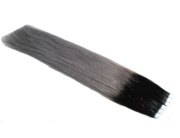 black and grey hair extensions 40 pcs ombre tape in hair extensions double adhesive pu skin weft hair extensions two tone brazilia9063024
black and grey hair extensions 40 pcs ombre tape in hair extensions double adhesive pu skin weft hair extensions two tone brazilia9063024