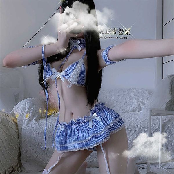 set women erotic cosplay costumes anime japanese maid outfits set lace-up bow knot temptation plaid girls uniforms sleepwearhkd230703, Black;white
set women erotic cosplay costumes anime japanese maid outfits set lace-up bow knot temptation plaid girls uniforms sleepwearhkd230703, Black;white