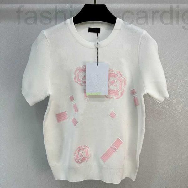 women's t-shirt designer 23ss women knits vest tee designer crop with camellia letter embroidery shirts runway high end brand elastici, White
women's t-shirt designer 23ss women knits vest tee designer crop with camellia letter embroidery shirts runway high end brand elastici, White