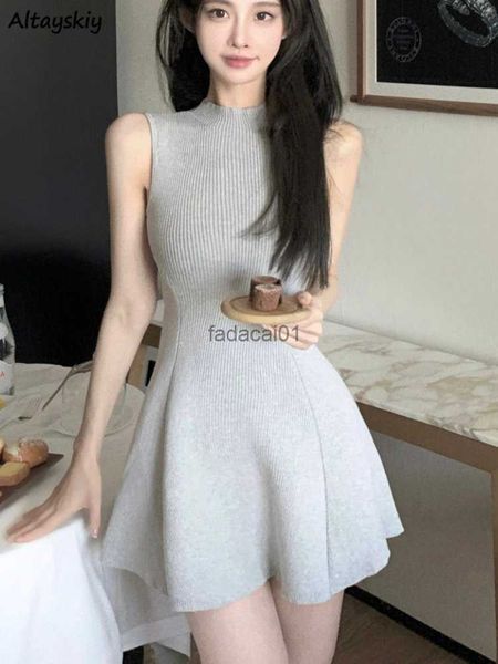 mini knitting dresses for women sweet gentle summer slim temperament minimalist sleeveless dents popular casual clothing l230621, Black;gray
mini knitting dresses for women sweet gentle summer slim temperament minimalist sleeveless dents popular casual clothing l230621, Black;gray