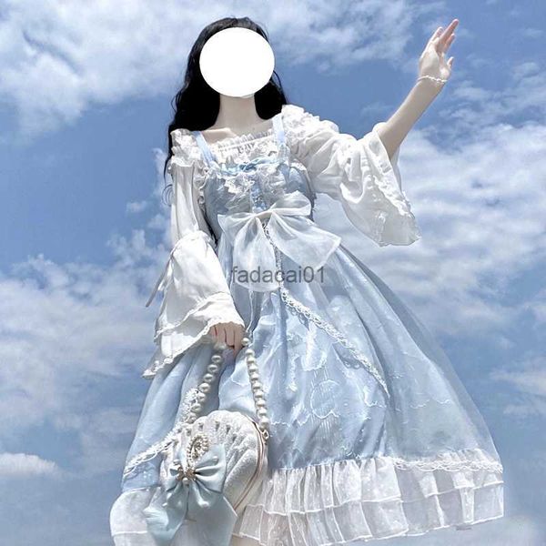 blue alice in wondeland cute lolita dress for women japanese tea party soft girl kawaii princess dress fairy vestidos l230621, Black;gray
blue alice in wondeland cute lolita dress for women japanese tea party soft girl kawaii princess dress fairy vestidos l230621, Black;gray