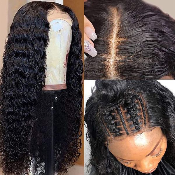 new design hd transparent deep wave frontal wig 13x4 lace front human wigs for women pre plucked brazilian curly remy human hair wig, Black;brown
new design hd transparent deep wave frontal wig 13x4 lace front human wigs for women pre plucked brazilian curly remy human hair wig, Black;brown