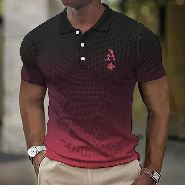 men's polos vintage polo shirt 3d poker gradient printed shirts casual short sleeve blouse summer clothing tees breathable 230703, White;black
men's polos vintage polo shirt 3d poker gradient printed shirts casual short sleeve blouse summer clothing tees breathable 230703, White;black