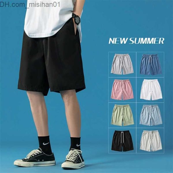 men's shorts legible summer casual shorts men stranght loose short homme solid elastic waist mens shorts z230703, White;black
men's shorts legible summer casual shorts men stranght loose short homme solid elastic waist mens shorts z230703, White;black