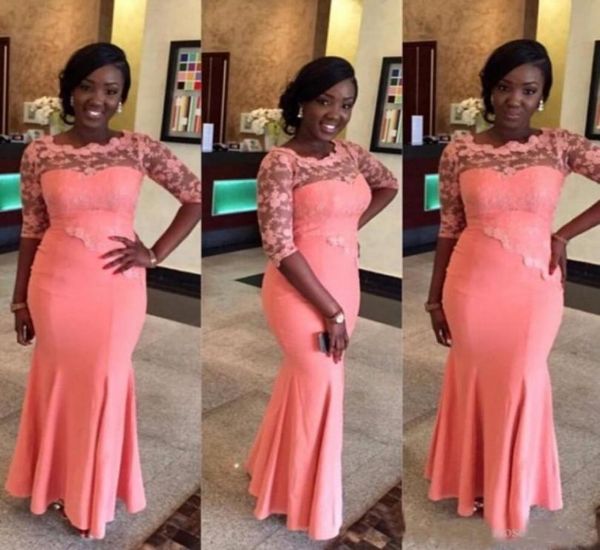 african mermaid bridesmaid dresses half sleeve lace appliques floor length maid of the honor gowns plus size wedding guest dress8732307, White;pink
african mermaid bridesmaid dresses half sleeve lace appliques floor length maid of the honor gowns plus size wedding guest dress8732307, White;pink