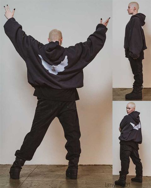 men's hoodies sweatshirts high street hoodie back dove print sweater letters 100% cotton relaxed and lazy style, Black
men's hoodies sweatshirts high street hoodie back dove print sweater letters 100% cotton relaxed and lazy style, Black