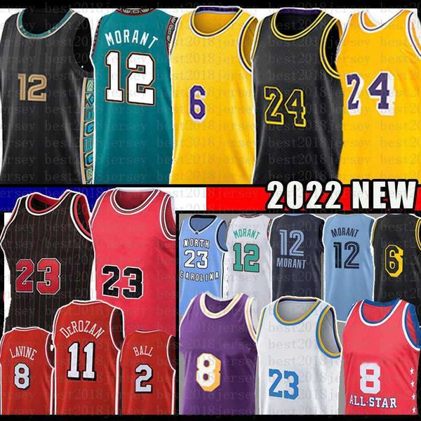 12 ja morant demar derozan 23 6 basketball jersey james zach lavine 8 24 carmelo anthony lonzo ball davis lebron russell westbrook rose scot, White;black
12 ja morant demar derozan 23 6 basketball jersey james zach lavine 8 24 carmelo anthony lonzo ball davis lebron russell westbrook rose scot, White;black
