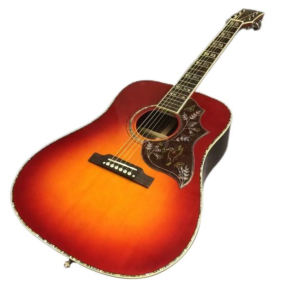 2023 41 inch hummingbird series back panel three-piece d barrel sunset red acoustic guitar
2023 41 inch hummingbird series back panel three-piece d barrel sunset red acoustic guitar