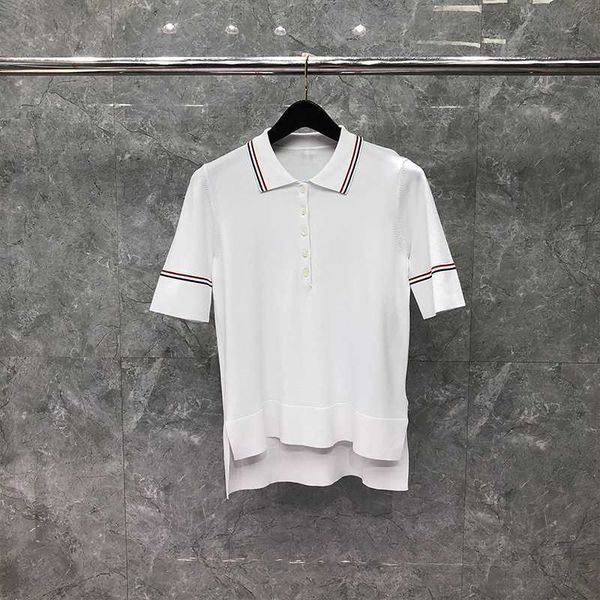 thom tb t-shirt women summer fashion brand clothing casual rwb striped solid polo short sleeve loose sweatshirt, White
thom tb t-shirt women summer fashion brand clothing casual rwb striped solid polo short sleeve loose sweatshirt, White