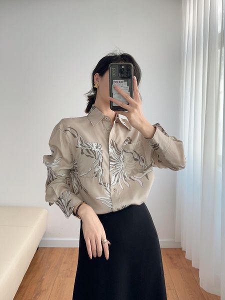 brunel new brand shirts women's casual shirt luxury quality 23 early autumn new flower pattern silk shirt, White
brunel new brand shirts women's casual shirt luxury quality 23 early autumn new flower pattern silk shirt, White