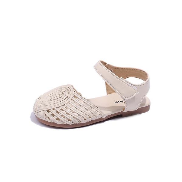 sandals kids shoes summer footwear children girls braided hollow breathable beach f11565, Black;red