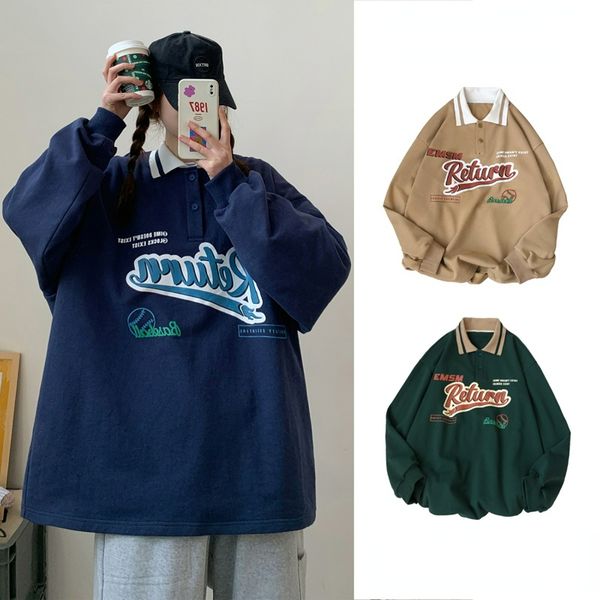 men s hoodies sweatshirts harajuku women hoodie american polo collar pullover couples students casual autumn letter loose long sleeve 230701, Black
men s hoodies sweatshirts harajuku women hoodie american polo collar pullover couples students casual autumn letter loose long sleeve 230701, Black