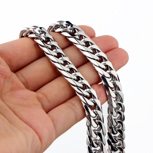men women cuban chains necklaces 6 sides grinding high polished boys hip hop figaro chain fashion accessories 316l stainless steel jewelry 9, Silver
men women cuban chains necklaces 6 sides grinding high polished boys hip hop figaro chain fashion accessories 316l stainless steel jewelry 9, Silver
