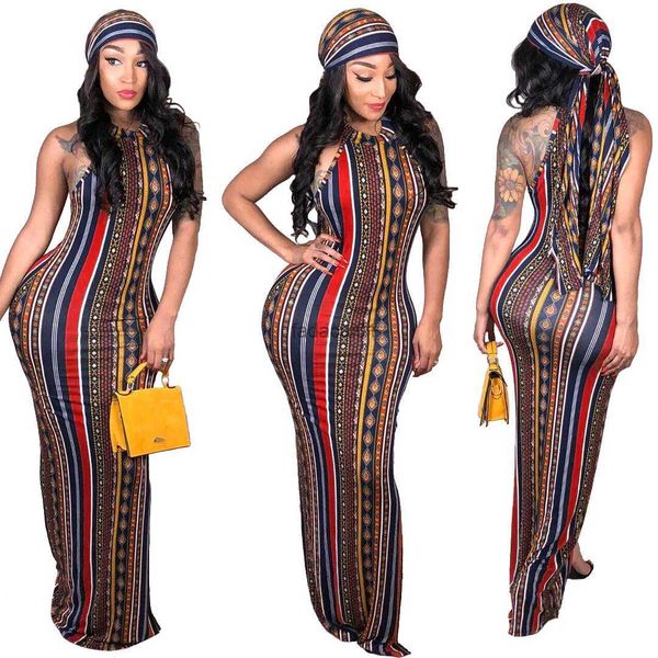 2021 summer new elegant temperament lady wild fashion striped bohemian print casual dress with turban l230621, Black;gray 
2021 summer new elegant temperament lady wild fashion striped bohemian print casual dress with turban l230621, Black;gray