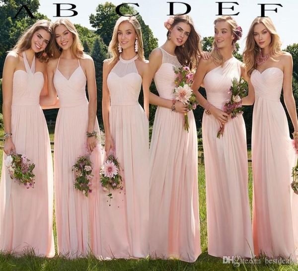 2019 blush long bridesmaid dresses summer boho chiffon bridesmaid dress for beach prom party ruffles wedding guest gowns cus1813168, White;pink
2019 blush long bridesmaid dresses summer boho chiffon bridesmaid dress for beach prom party ruffles wedding guest gowns cus1813168, White;pink