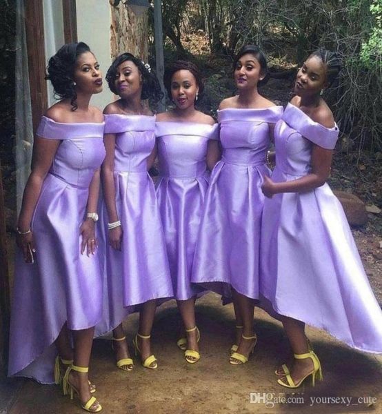 light purple bridesmaid dresses spring summer wear off the shoulder high low cocktail party dress satin wedding guest gown c6427951, Blue;red
light purple bridesmaid dresses spring summer wear off the shoulder high low cocktail party dress satin wedding guest gown c6427951, Blue;red
