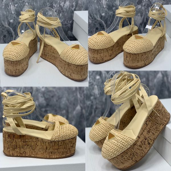 crochet wedge sandals 1xz760 color natural raffia effect yarn upper with nappa leather ankle laces enameled metal triangle logo roman design, Black
crochet wedge sandals 1xz760 color natural raffia effect yarn upper with nappa leather ankle laces enameled metal triangle logo roman design, Black