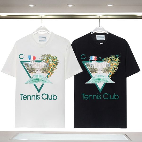 casa t shirt 23 summer new tennis club letter printing using 230g double stranded 32 count tight double yarn cotton fabric the fabric soft b, White;black
casa t shirt 23 summer new tennis club letter printing using 230g double stranded 32 count tight double yarn cotton fabric the fabric soft b, White;black