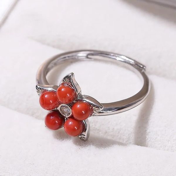 natural china red agate flower shape plated silver finger rings women vintage energy bead inlaid adjustable ring jewelry gift
natural china red agate flower shape plated silver finger rings women vintage energy bead inlaid adjustable ring jewelry gift