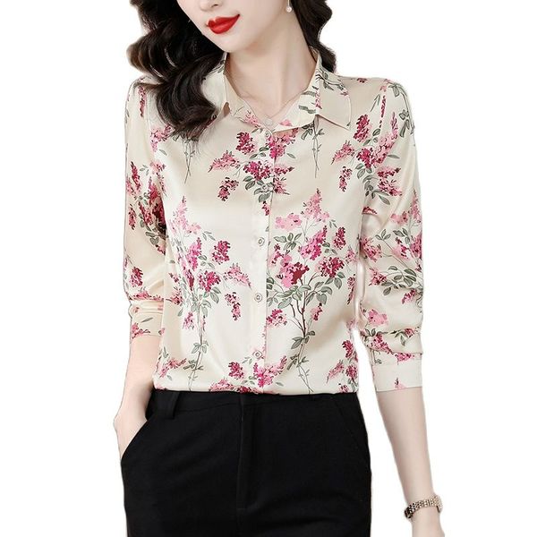vintage silk lapel classic button up shirt luxury designer women's business long sleeve formal blouses 2023 girl back to school print p, White
vintage silk lapel classic button up shirt luxury designer women's business long sleeve formal blouses 2023 girl back to school print p, White