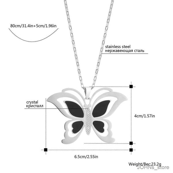 pendant big stainless steel women's pendant butterfly necklace cute insect high hand jewelry friendship new r230703, Silver
pendant big stainless steel women's pendant butterfly necklace cute insect high hand jewelry friendship new r230703, Silver