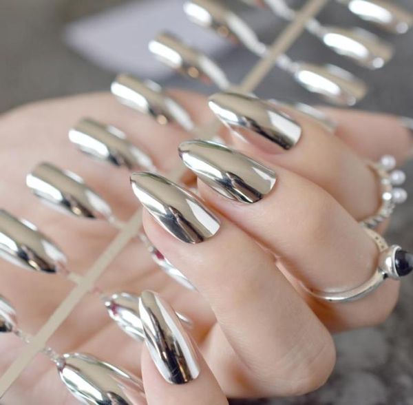 mirror silver false nails stiletto point metallic acrylic nail tips 24pcskit easy for daily wear2001722, Red;gold
mirror silver false nails stiletto point metallic acrylic nail tips 24pcskit easy for daily wear2001722, Red;gold