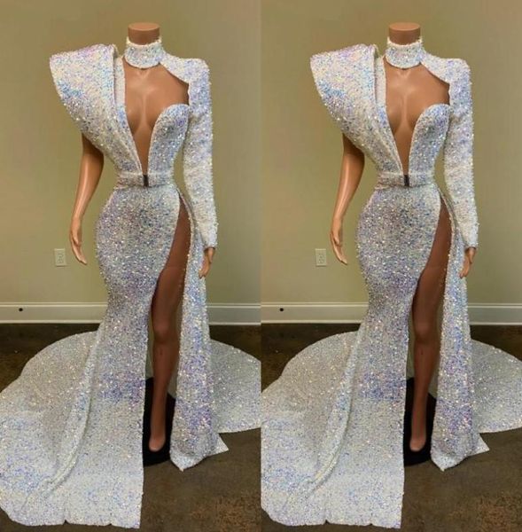 2021 plus size arabic aso ebi stylish mermaid sequined prom dresses high split evening formal party second reception gowns dr5777992, Black
2021 plus size arabic aso ebi stylish mermaid sequined prom dresses high split evening formal party second reception gowns dr5777992, Black