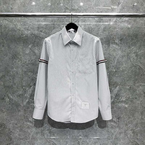 tb thom shirts men's soft cotton men slim cotton striped long sleeve casual shirt turn down collar spring summer men's clothing, White;black
tb thom shirts men's soft cotton men slim cotton striped long sleeve casual shirt turn down collar spring summer men's clothing, White;black