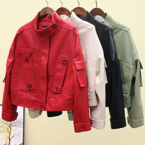 designer womens leather jacket coat woman short coats autumn style slim for lady sheepskin jacket soft feel designer coat luxury designer wo, Black;brown
designer womens leather jacket coat woman short coats autumn style slim for lady sheepskin jacket soft feel designer coat luxury designer wo, Black;brown