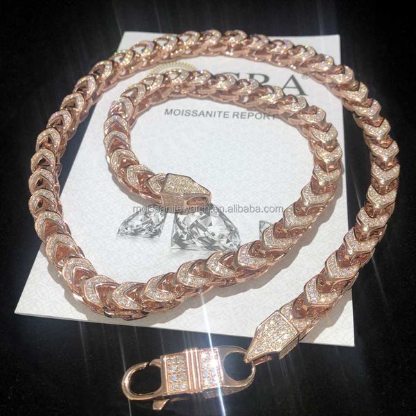 8mm vvs moissanite iced cuban chain necklace s925 silver plated 18k gold hip-hop maiami men's rose gold cuban chain
8mm vvs moissanite iced cuban chain necklace s925 silver plated 18k gold hip-hop maiami men's rose gold cuban chain