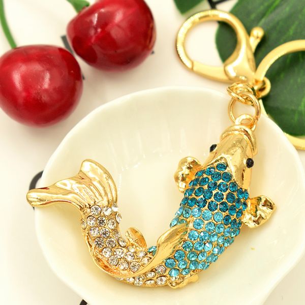 two color crystal fish keyrings rhinestone keychains carp key chains holder handbag pendant for car couple gift, Slivery;golden
two color crystal fish keyrings rhinestone keychains carp key chains holder handbag pendant for car couple gift, Slivery;golden