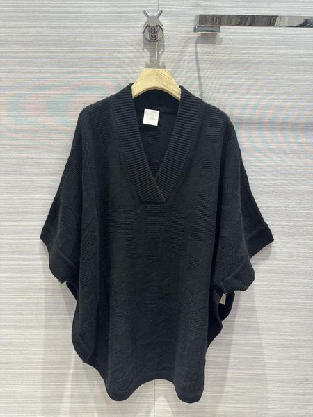 women's cape 2023 new autumn milan runway sweaters v neck high end jacquard pullover women's designer 0703-8, Black
women's cape 2023 new autumn milan runway sweaters v neck high end jacquard pullover women's designer 0703-8, Black