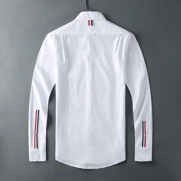 2023 fashion tb thom brand shirts men slim white long sleeve casual tb shirt turn down collar oxford cuff ribbons men's clothing, White;black
2023 fashion tb thom brand shirts men slim white long sleeve casual tb shirt turn down collar oxford cuff ribbons men's clothing, White;black