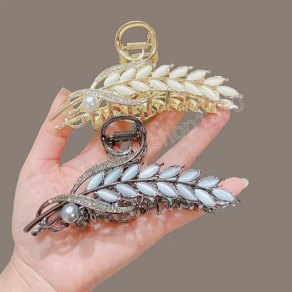 golden new cat eye stone beads hair clip women korean fashion wheat clip elegant metal crab hair headdress accessories, Slivery;white
golden new cat eye stone beads hair clip women korean fashion wheat clip elegant metal crab hair headdress accessories, Slivery;white